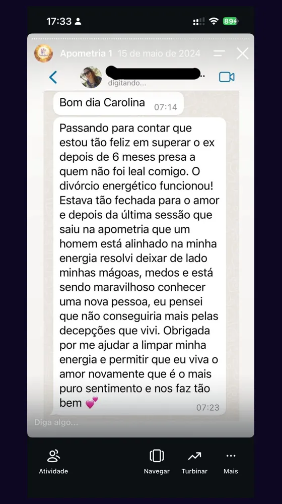 Depoimento real