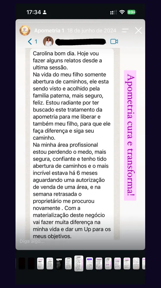 Depoimento real