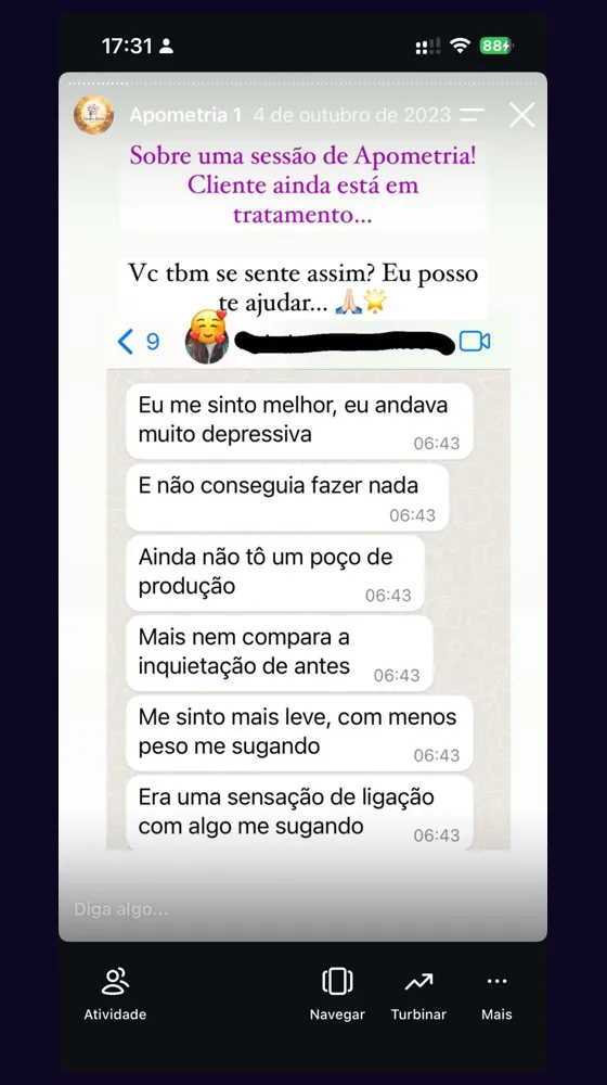 Depoimento real