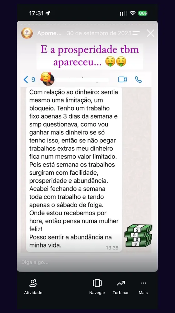 Depoimento real