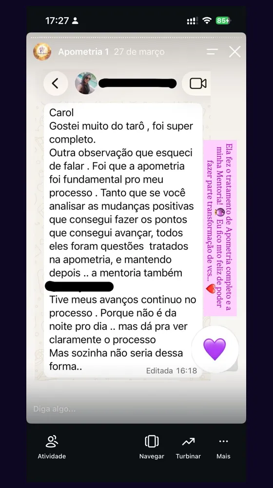 Depoimento real