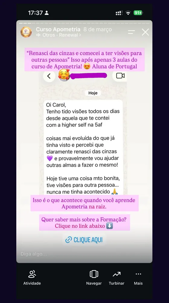 Depoimento real
